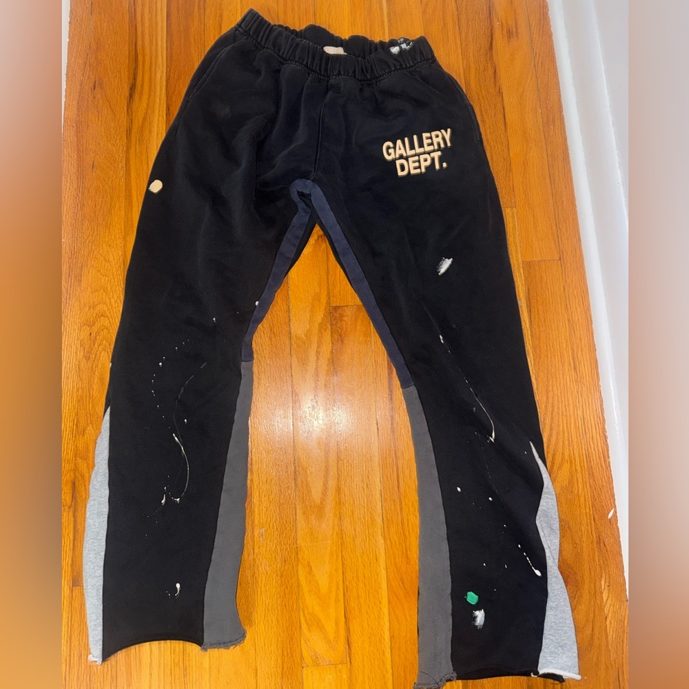 Gallery Dept Black and Gray Sweatpants